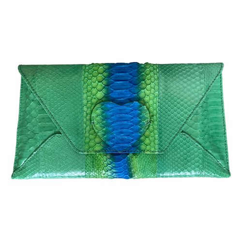 Pre-owned Luella Leather Clutch Bag In Green