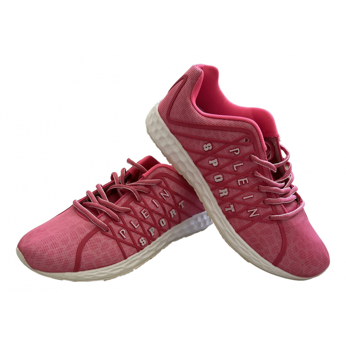 Pre-owned Plein Sport Trainers In Pink 
