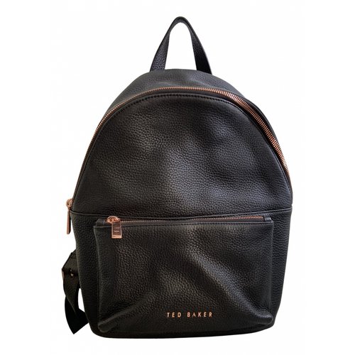 Pre-owned Ted Baker Leather Backpack In Black