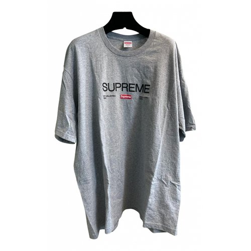 Pre-owned Supreme T-shirt In Grey
