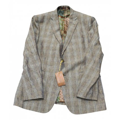 Pre-owned Etro Linen Jacket In Multicolour