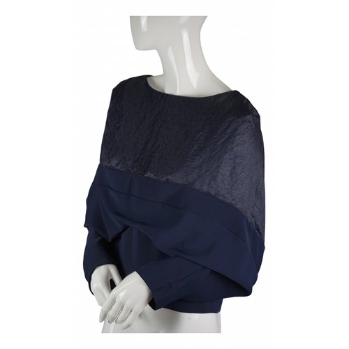 Pre-owned Chalayan Silk Blouse In Navy