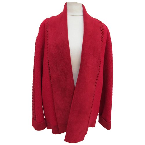 Pre-owned Alaïa Wool Short Vest In Red