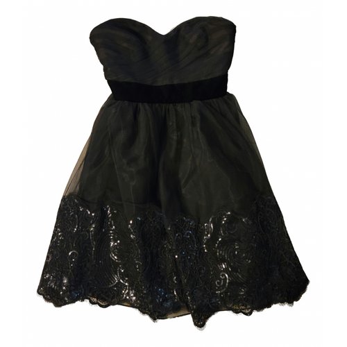 Pre-owned Marchesa Notte Mini Dress In Black