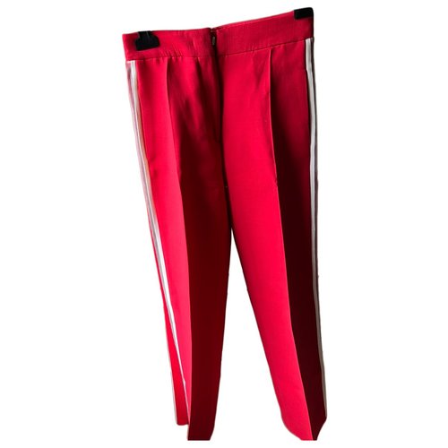 Pre-owned Fendi Wool Trousers In Red