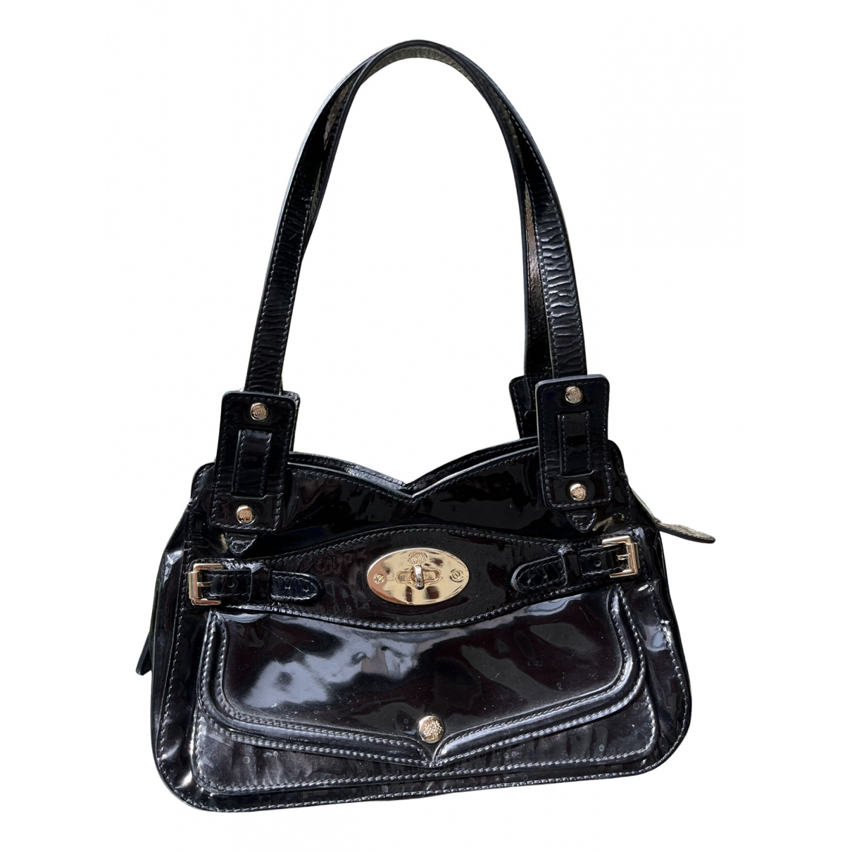 mulberry black patent leather bag