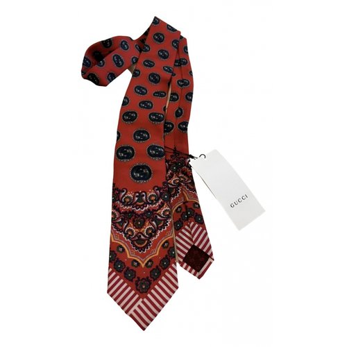 Pre-owned Gucci Wool Tie In Multicolour