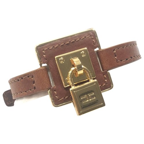 Pre-owned Elisabetta Franchi Leather Bracelet In Brown