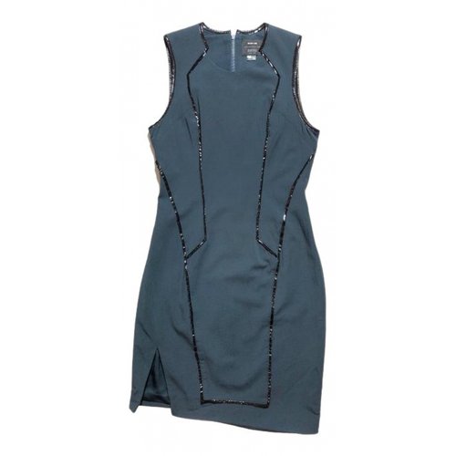 Pre-owned Helmut Lang Wool Mid-length Dress In Blue