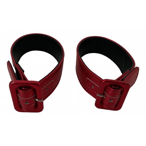 Pre-owned Attico Leather Bracelet In Red