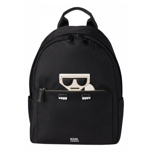 Pre-owned Karl Lagerfeld Cloth Backpack In Black