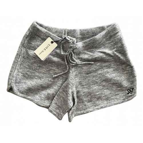 Pre-owned Love Stories Wool Shorts In Grey