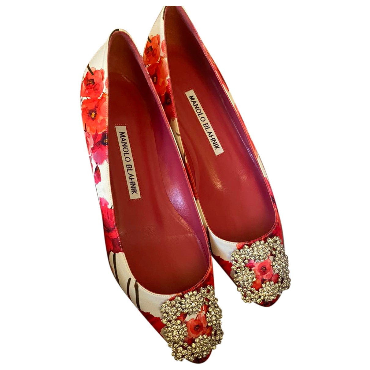 Pre-owned Manolo Blahnik Hangisi Cloth 