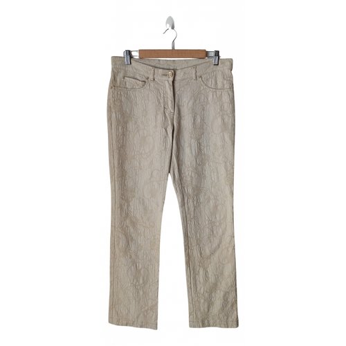 Pre-owned Class Cavalli Straight Pants In Beige