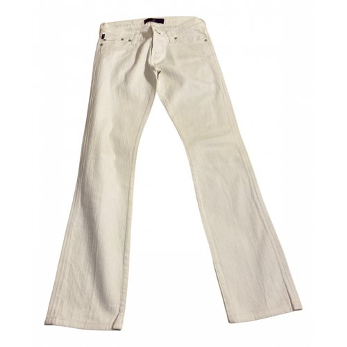 Pre-owned Victoria Beckham Straight Pants In White
