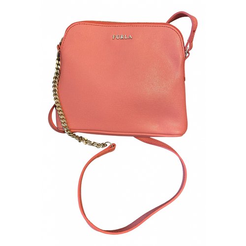 Pre-owned Furla Leather Crossbody Bag In Pink