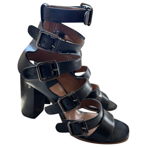 Pre-owned Laurence Dacade Leather Sandals In Black