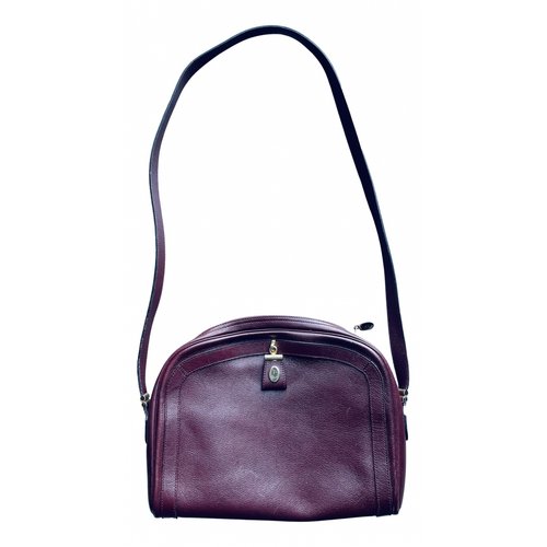 Pre-owned Dior Leather Crossbody Bag In Burgundy