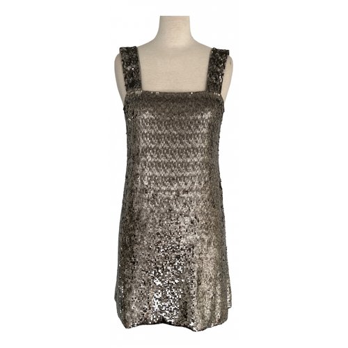Pre-owned Alexis Mini Dress In Silver