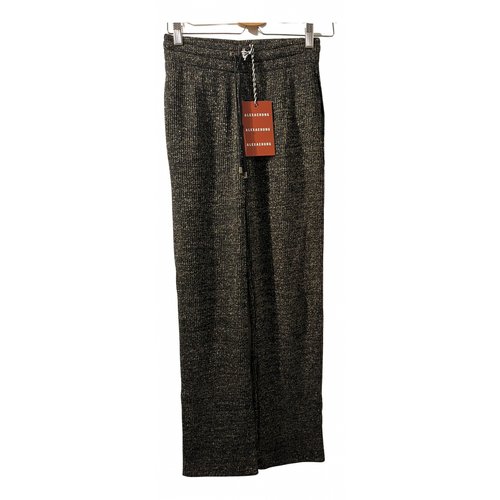 Pre-owned Alexa Chung Straight Pants In Metallic