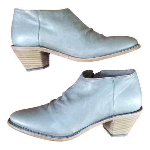 Pre-owned Fiorentini + Baker Leather Ankle Boots In Grey