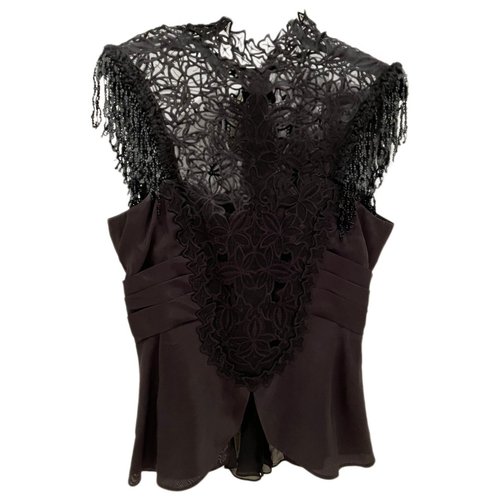 Pre-owned Temperley London Lace Vest In Black