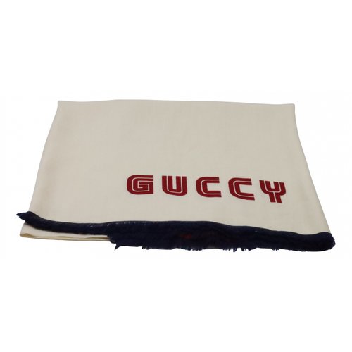 Pre-owned Gucci Scarf & Pocket Square In White
