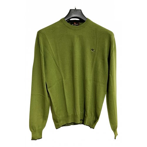 Pre-owned Etro Wool Pull In Green