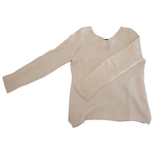 Pre-owned Marc Cain Cashmere Sweatshirt In White