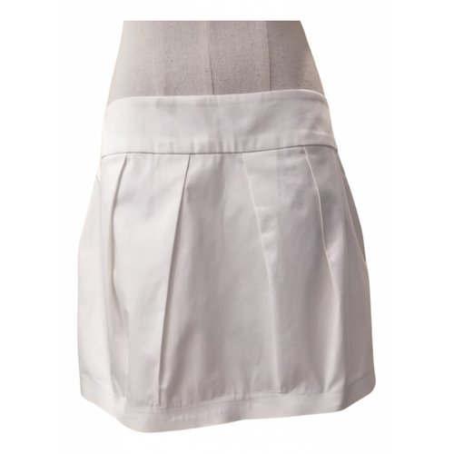 Pre-owned Patrizia Pepe Mini Skirt In White