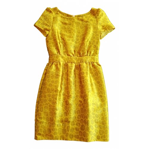 Pre-owned Tara Jarmon Mini Dress In Yellow