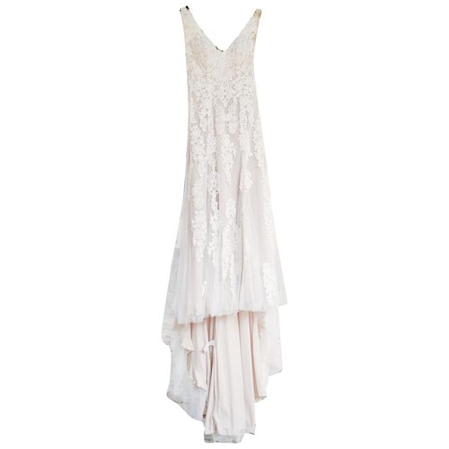 Pre-owned Bhldn Lace Maxi Dress In White