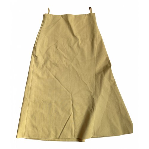 Pre-owned Hugo Boss Maxi Skirt In Yellow