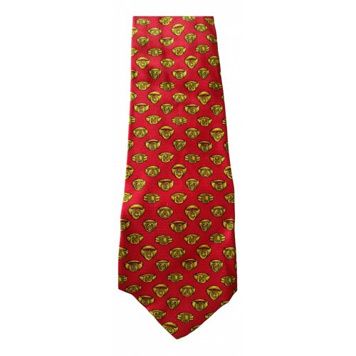 Pre-owned Chanel Silk Tie In Red