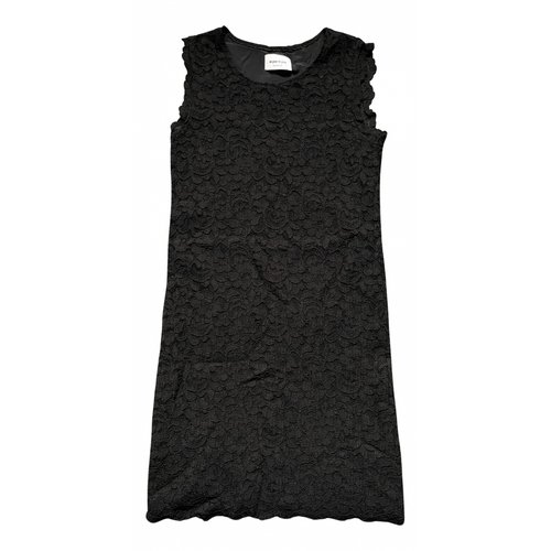 Pre-owned Au Jour Le Jour Lace Mini Dress In Black