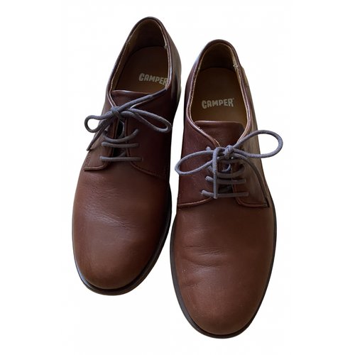 Pre-owned Camper Leather Lace Ups In Brown