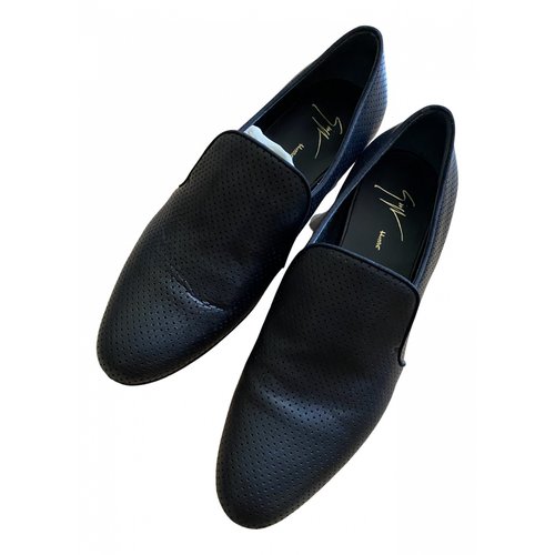 Pre-owned Giuseppe Zanotti Leather Flats In Black