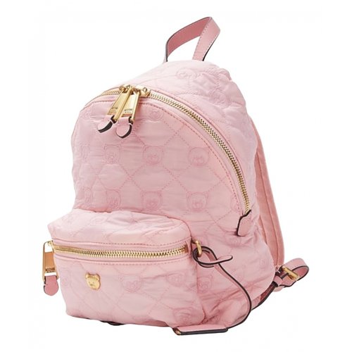 Pre-owned Moschino Cloth Backpack In Pink