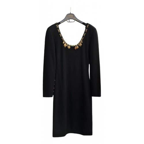 Pre-owned Chiara Boni Wool Mid-length Dress In Black