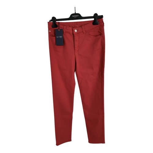 Pre-owned Armani Jeans Straight Jeans In Red