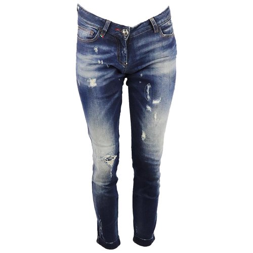 Pre-owned Philipp Plein Trousers In Blue