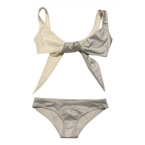Pre-owned Lisa Marie Fernandez Two-piece Swimsuit In White