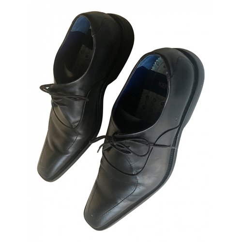Pre-owned Kenzo Leather Lace Ups In Black
