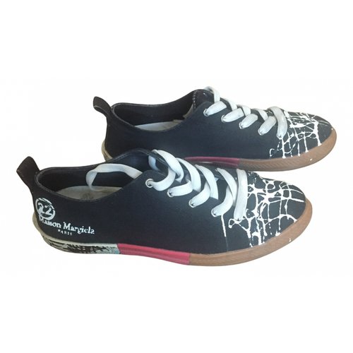 Pre-owned Maison Margiela Cloth Trainers In Black