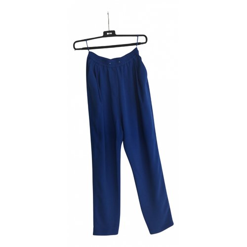 Pre-owned Alexander Mcqueen Large Pants In Blue