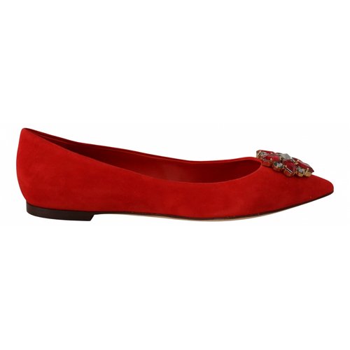 Pre-owned Dolce & Gabbana Ballet Flats In Red