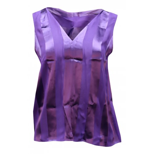 Pre-owned Alice And Olivia Silk Blouse In Purple