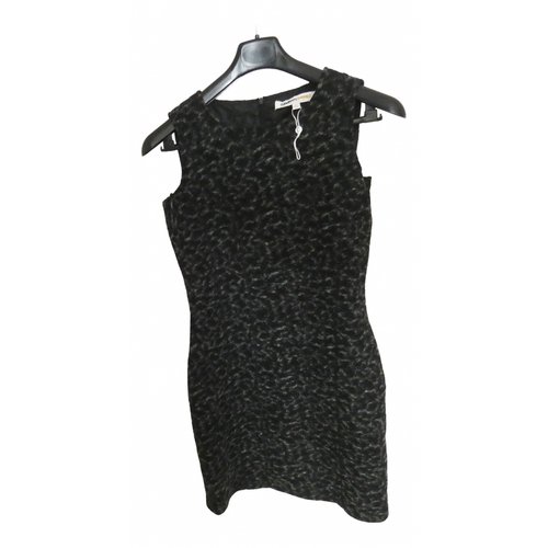 Pre-owned Clements Ribeiro Wool Mini Dress In Black