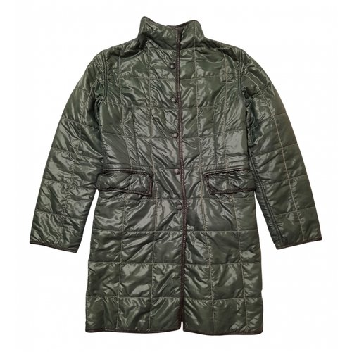 Pre-owned Fay Peacoat In Green