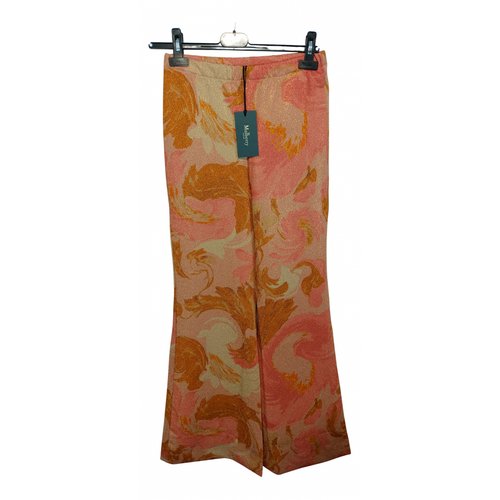 Pre-owned Mulberry Trousers In Multicolour